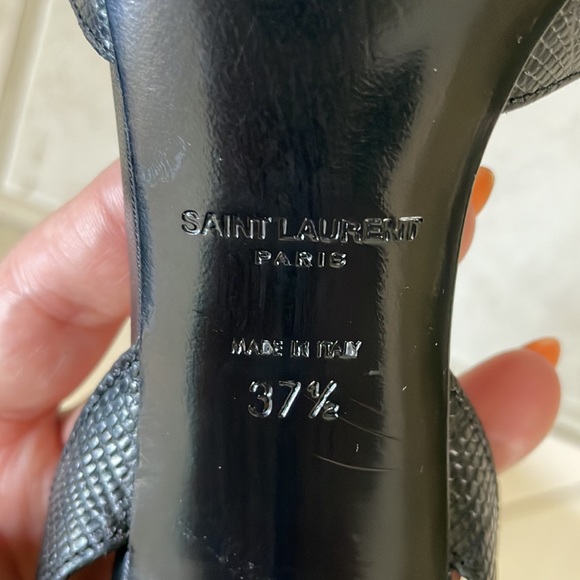 Saint Laurent Black Slingback Pumps - Picture 5 of 10